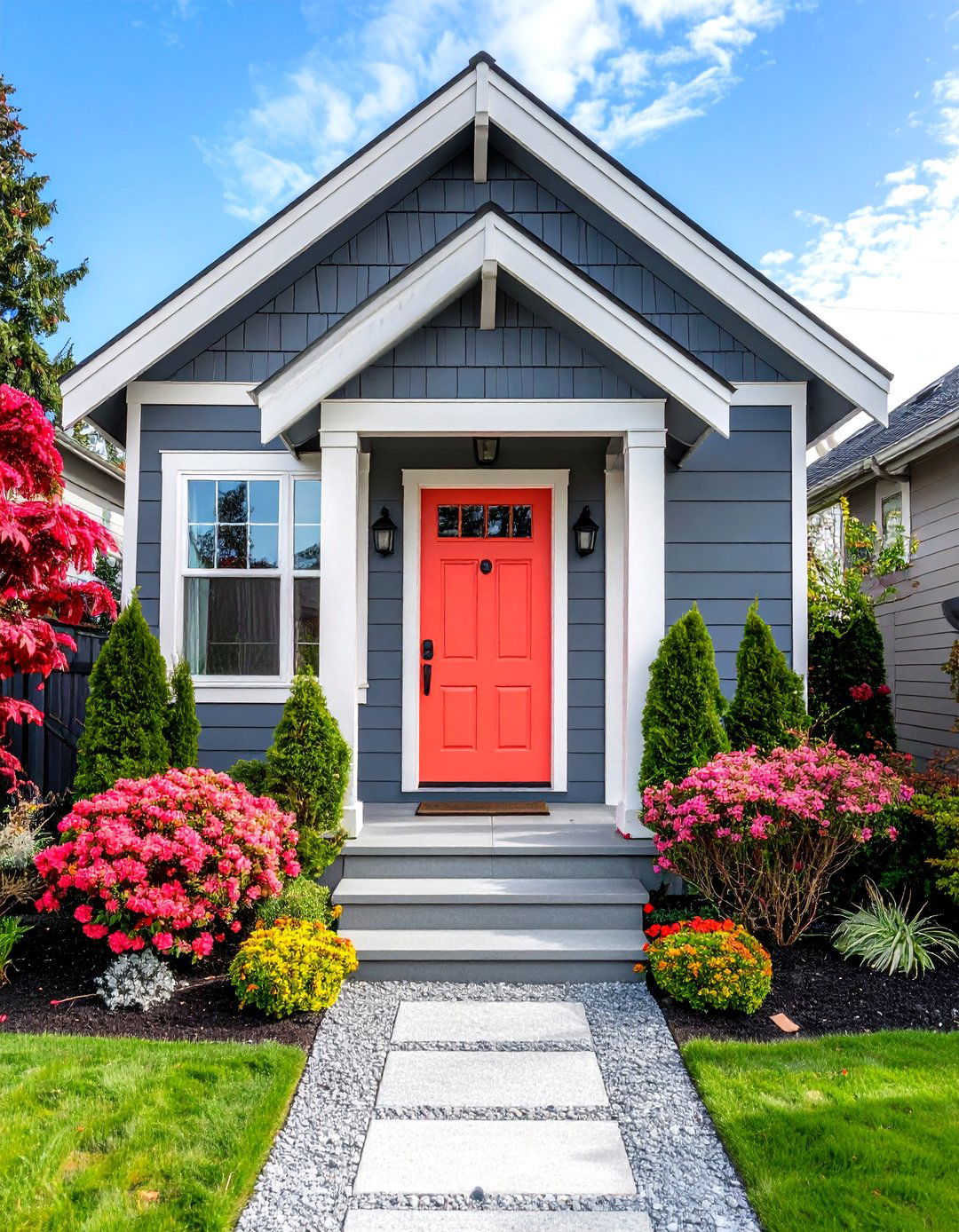 Charcoal Modern Edge - 24 Exterior Color Palettes for Small Homes