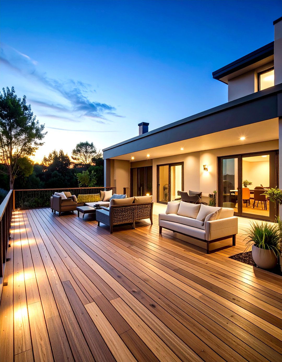 Charcoal and Light Oak Contrast - 24 Two Tone Deck Color Schemes