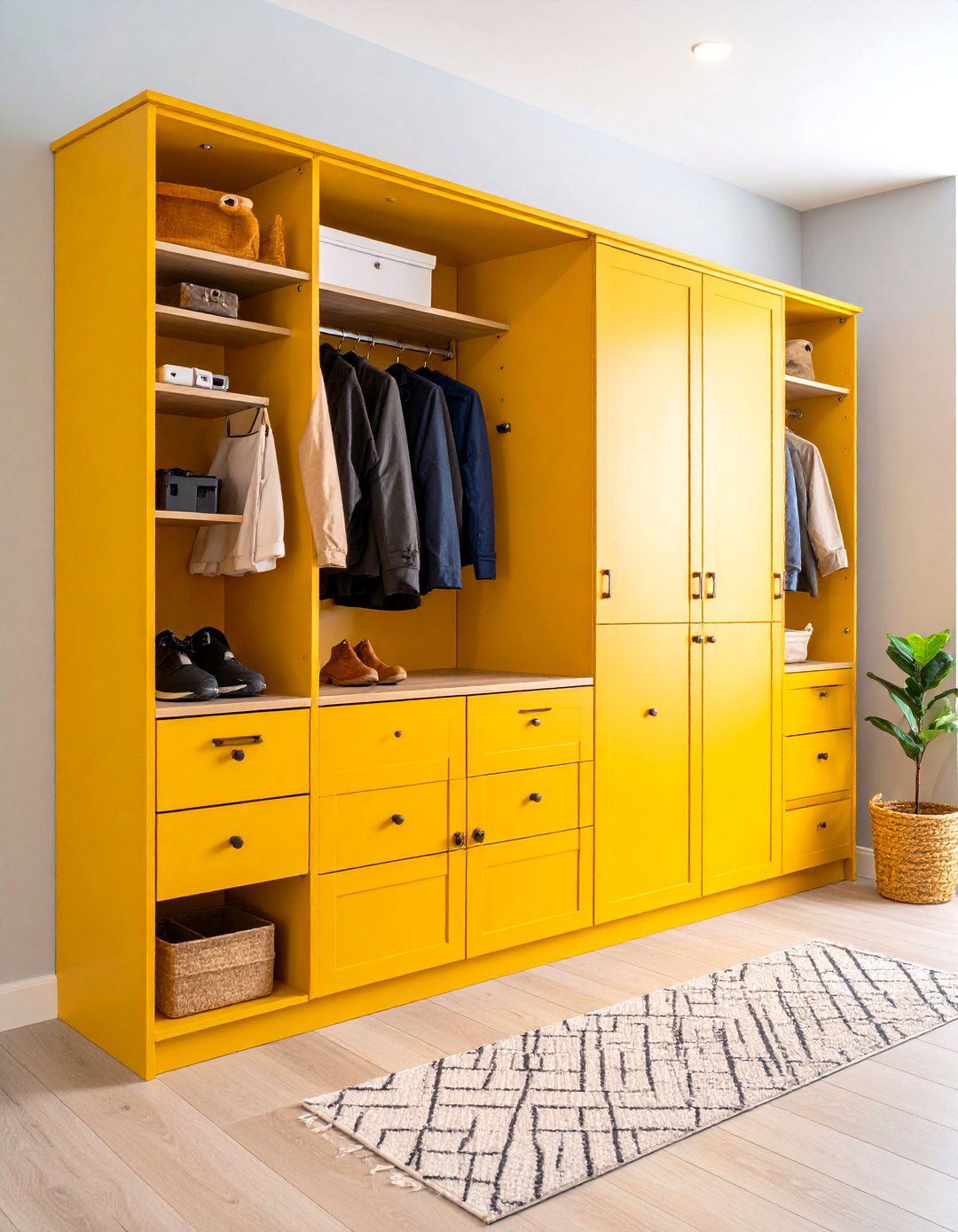 Charging Station Bench with Tech Integration - 24 Mudroom Bench Ideas