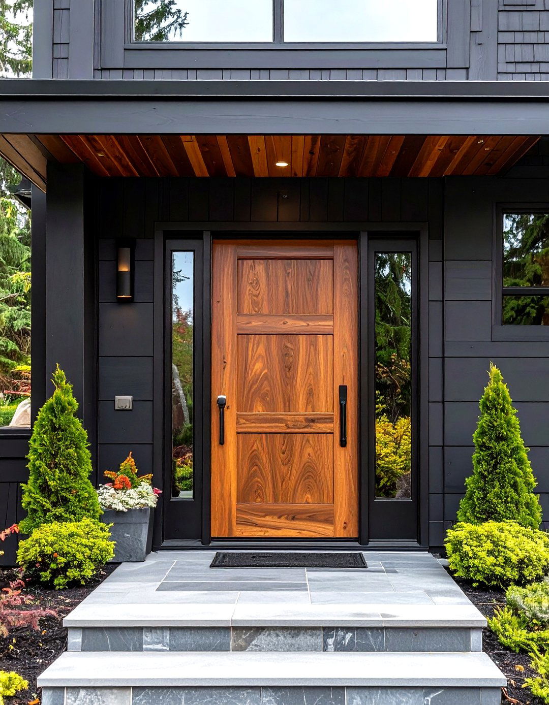 Charred Wood Shou Sugi Ban Front Door - 24 Rustic Front Door Ideas