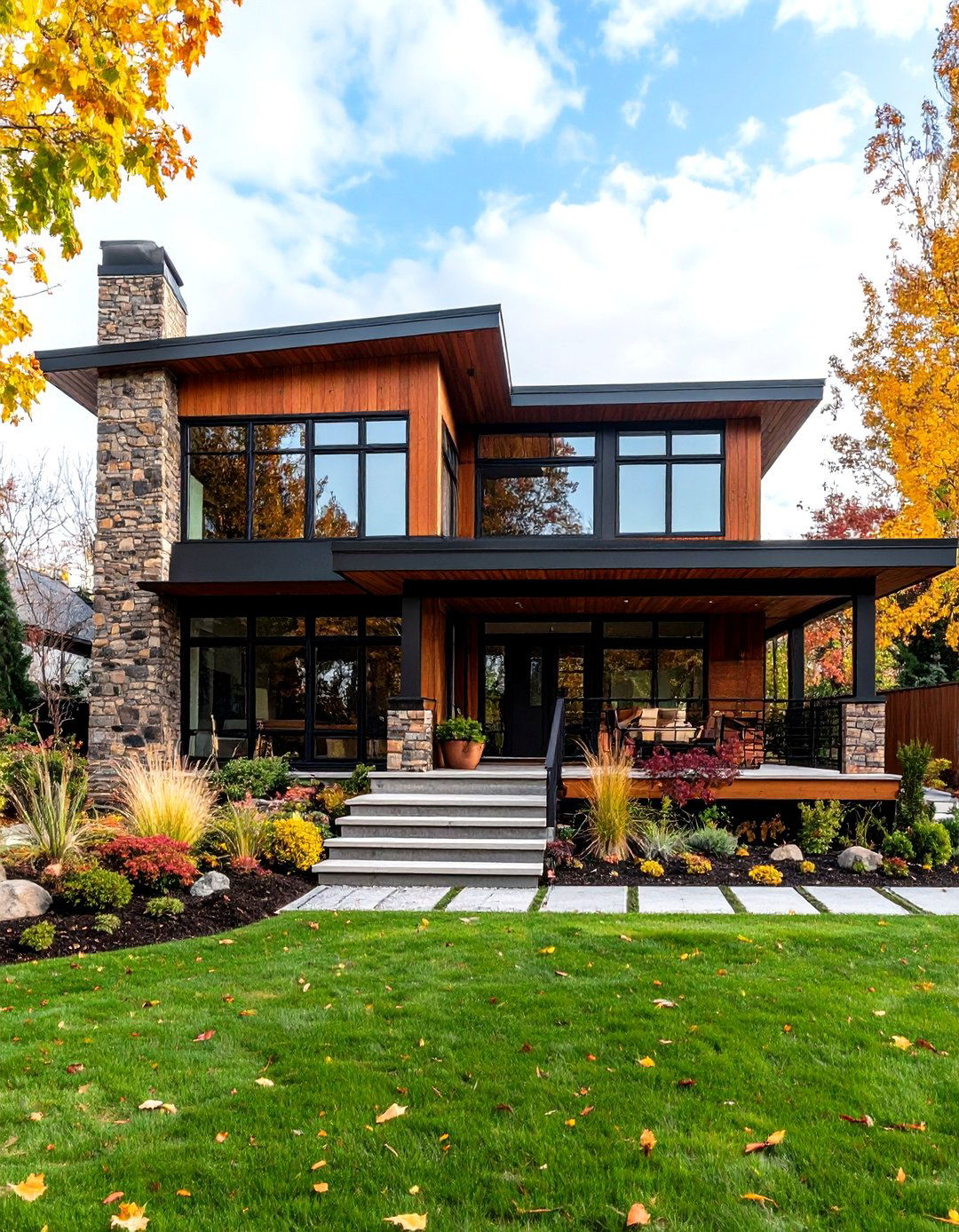 Chartreuse Green Brick Mid Century Modern - 24 Green Brick Exterior Home Ideas
