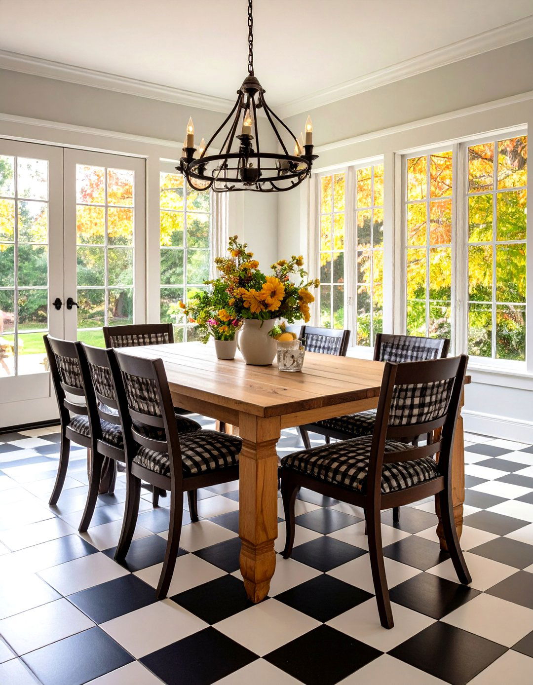 Checkerboard Wood Floor Design - 24 Painted Floor Ideas