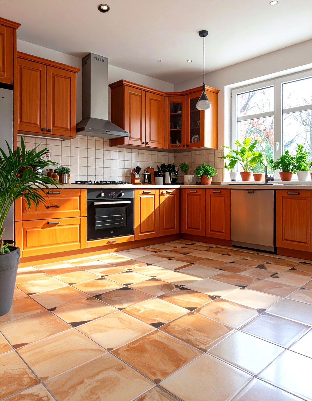 Checkered Kitchen with Heated Floors - 24 Kitchens With Checkered Floors