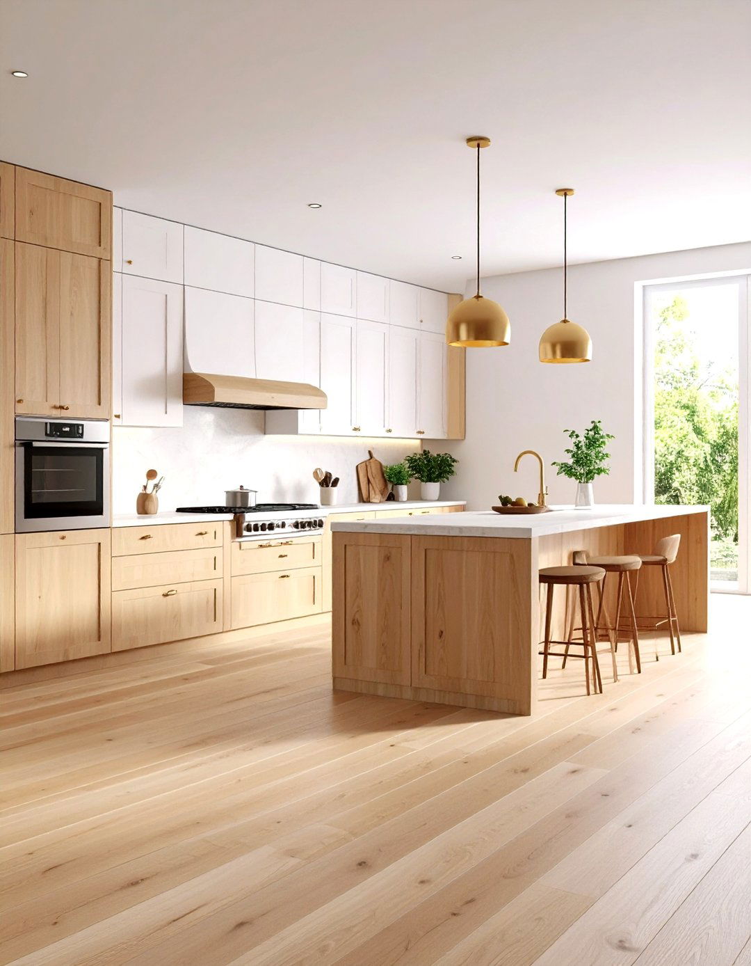 Cherry Cabinets with Light Wood Flooring - 24 Natural Cherry Kitchen Cabinets