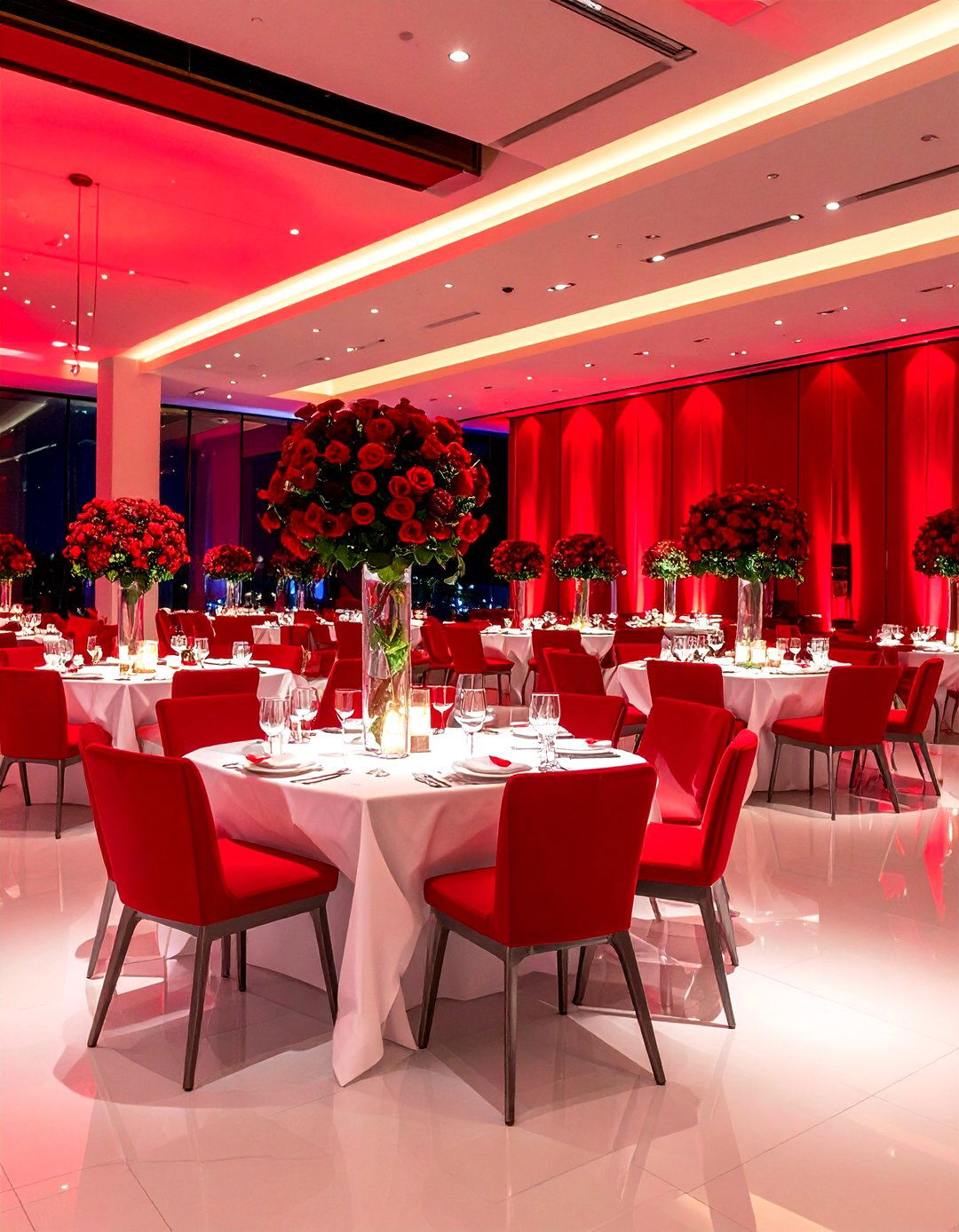 Cherry Red Modern Minimalist Wedding - 24 Red Wedding Theme Ideas