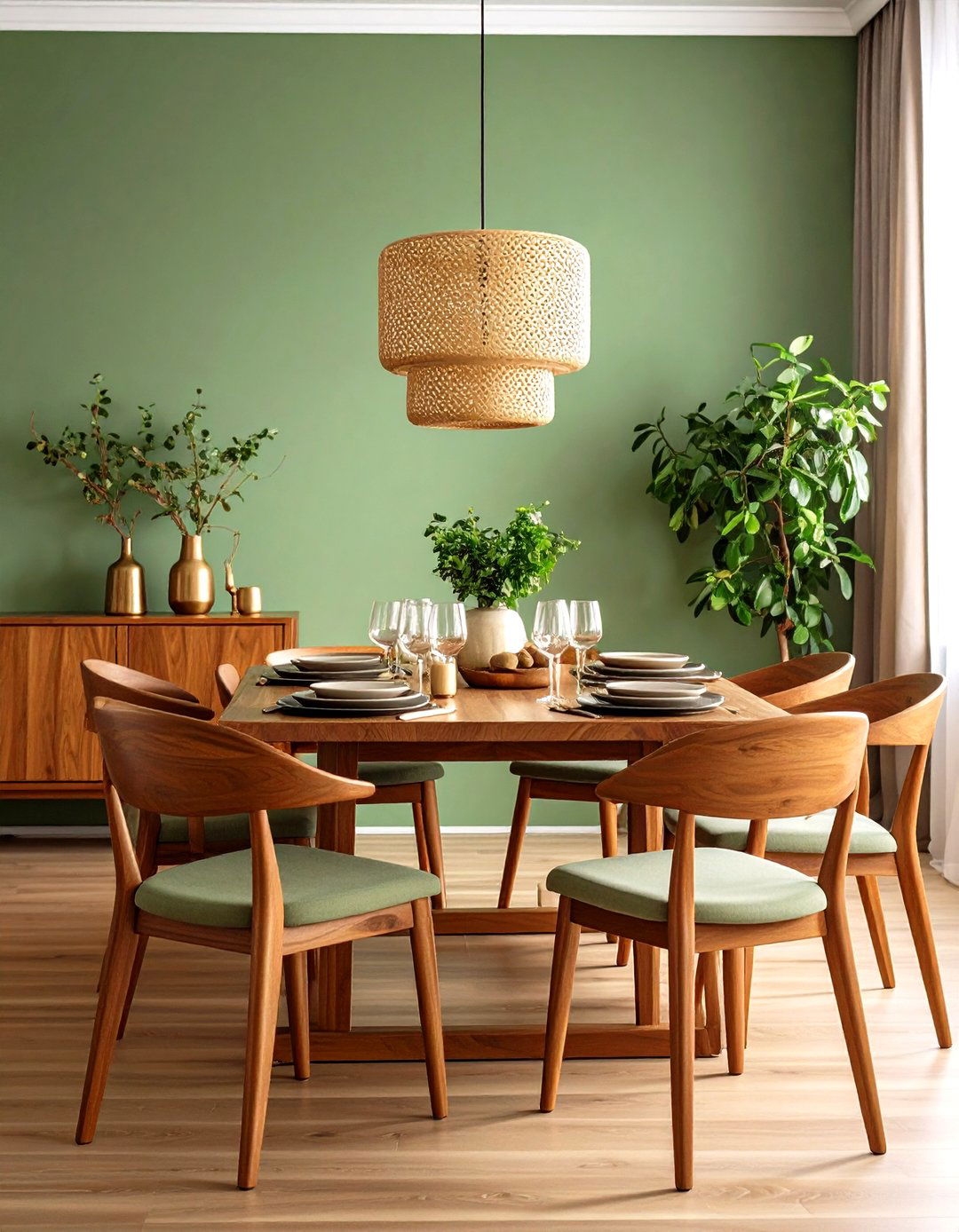 Cherry Wood Colonial Dining Space - 24 Colonial Dining Room Ideas