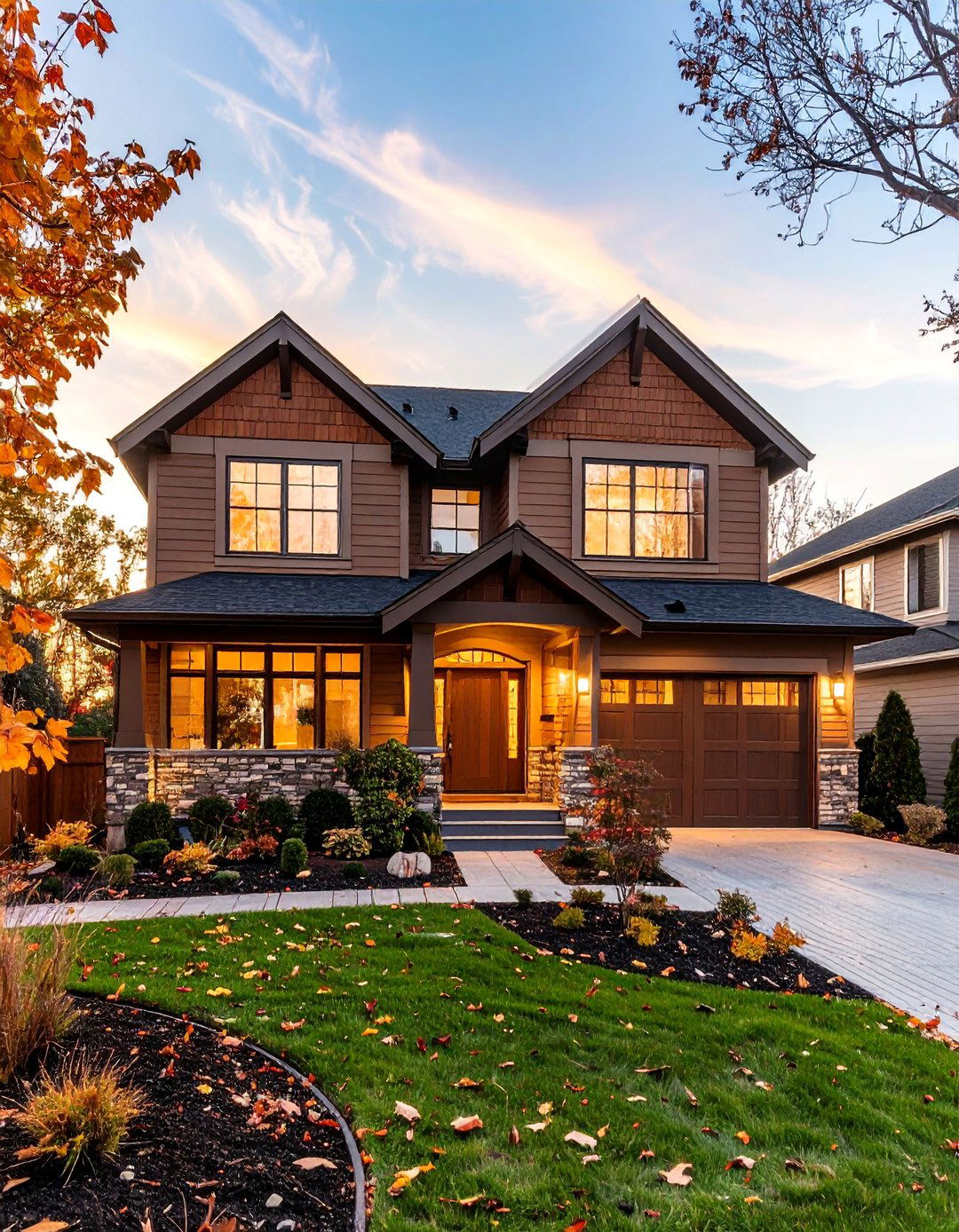 Chestnut Brown Composite Siding Modern Traditional - 24 Dark Brown House Exterior Ideas
