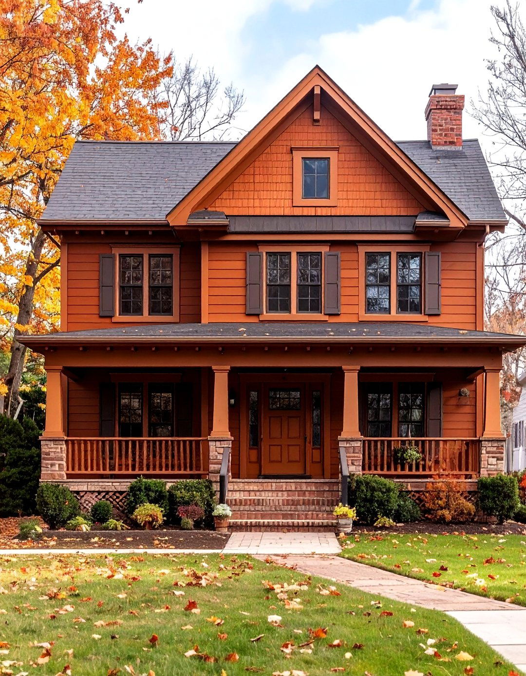 Chestnut Brown Exterior Siding - 24 Brown Exterior House Colors