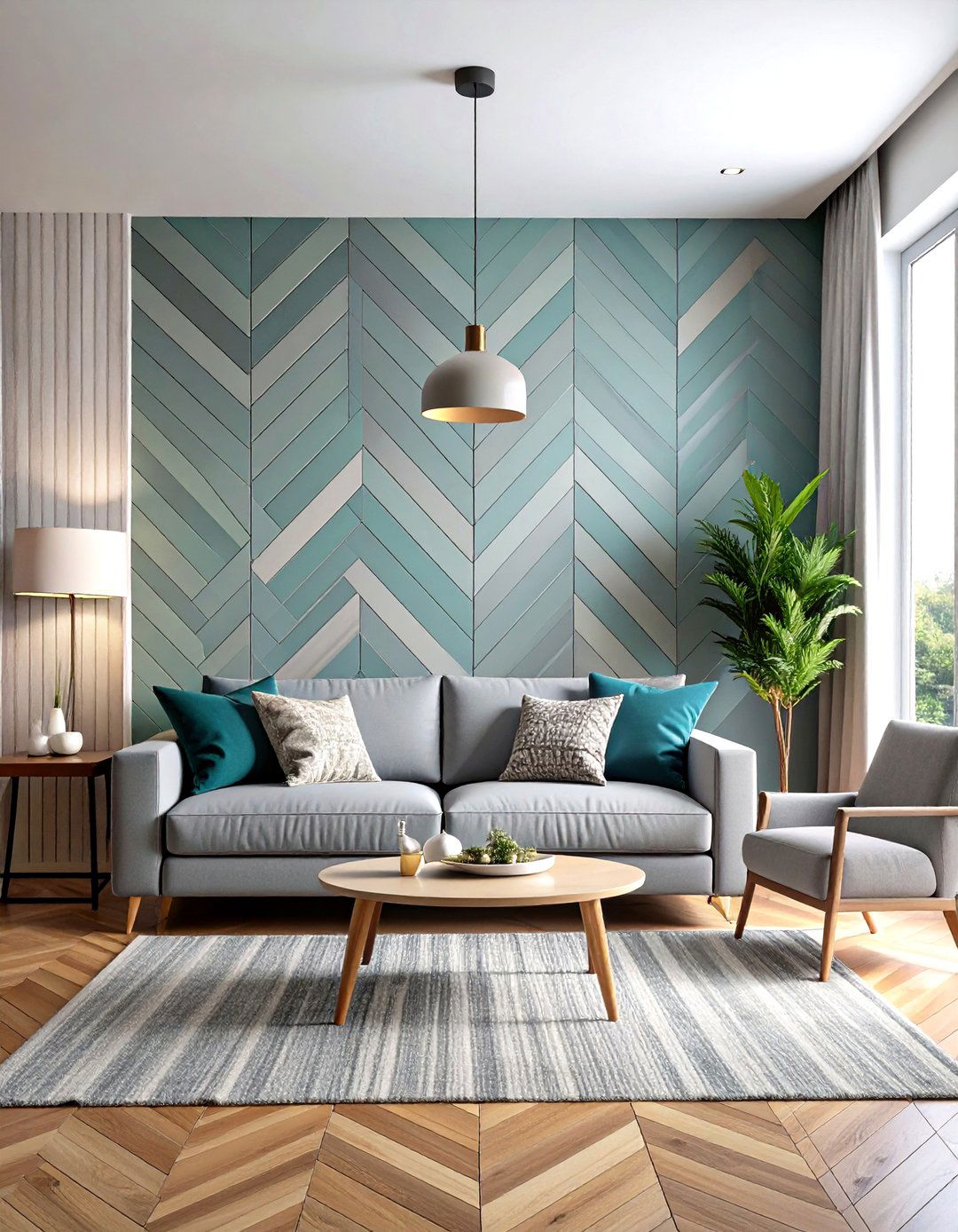 Chevron Herringbone Patterns - 24 Geometric Accent Wall Ideas
