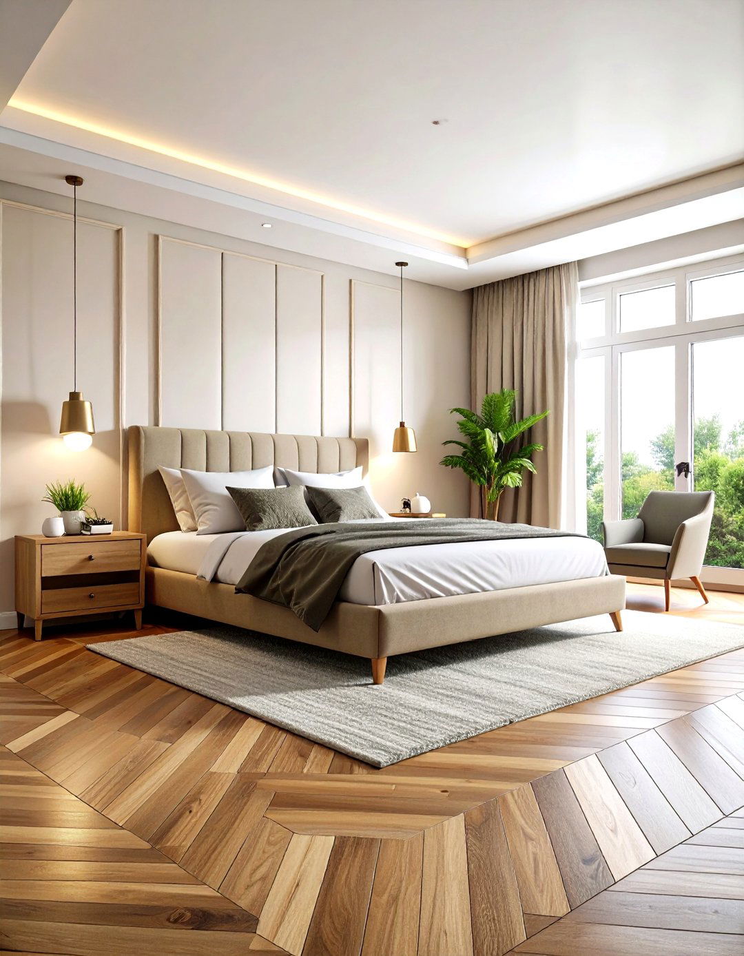 Chevron Parquet Patterns - 24 Bedroom Flooring Ideas