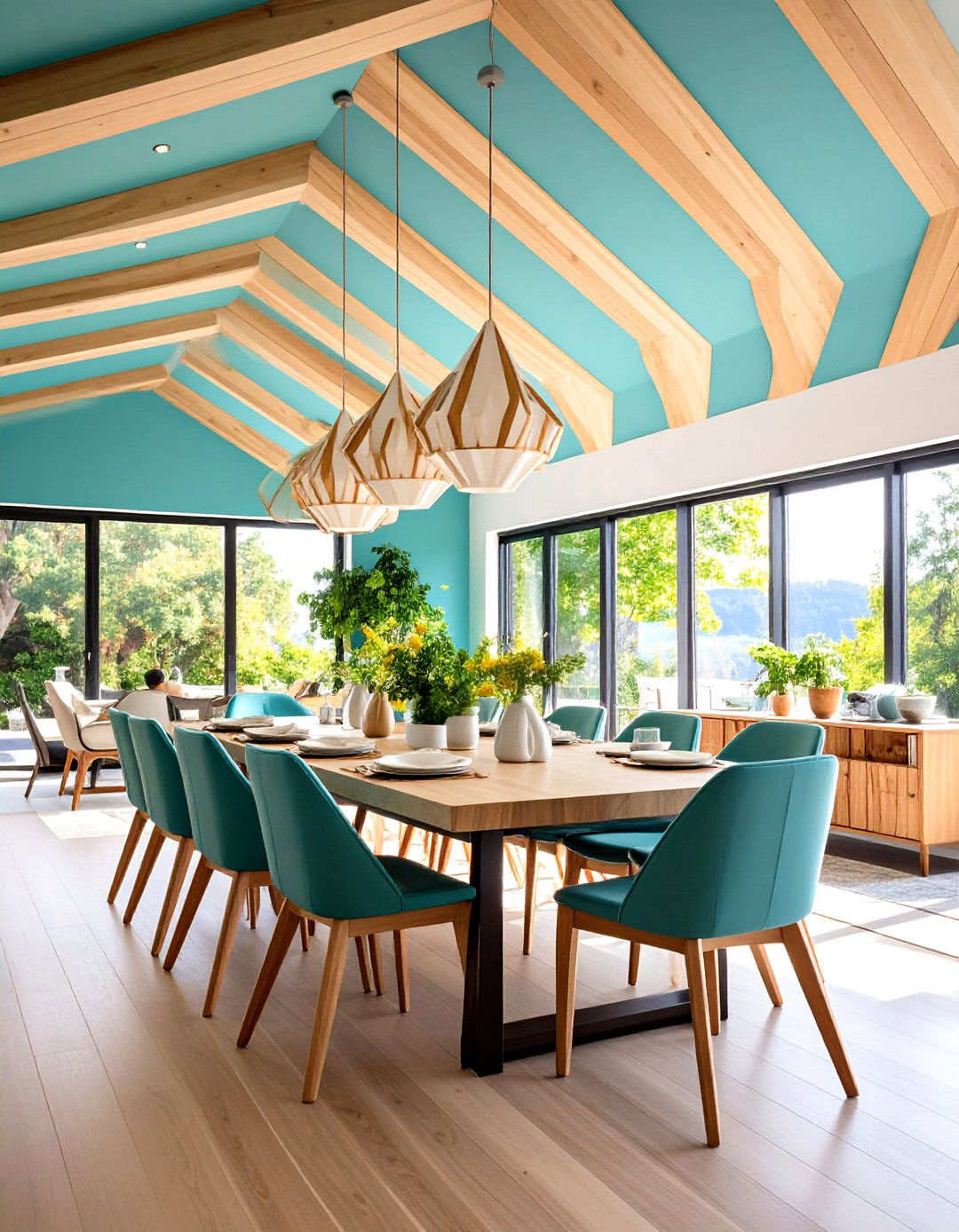 Chevron Pattern Plywood Ceiling - 24 Plywood Ceiling Ideas