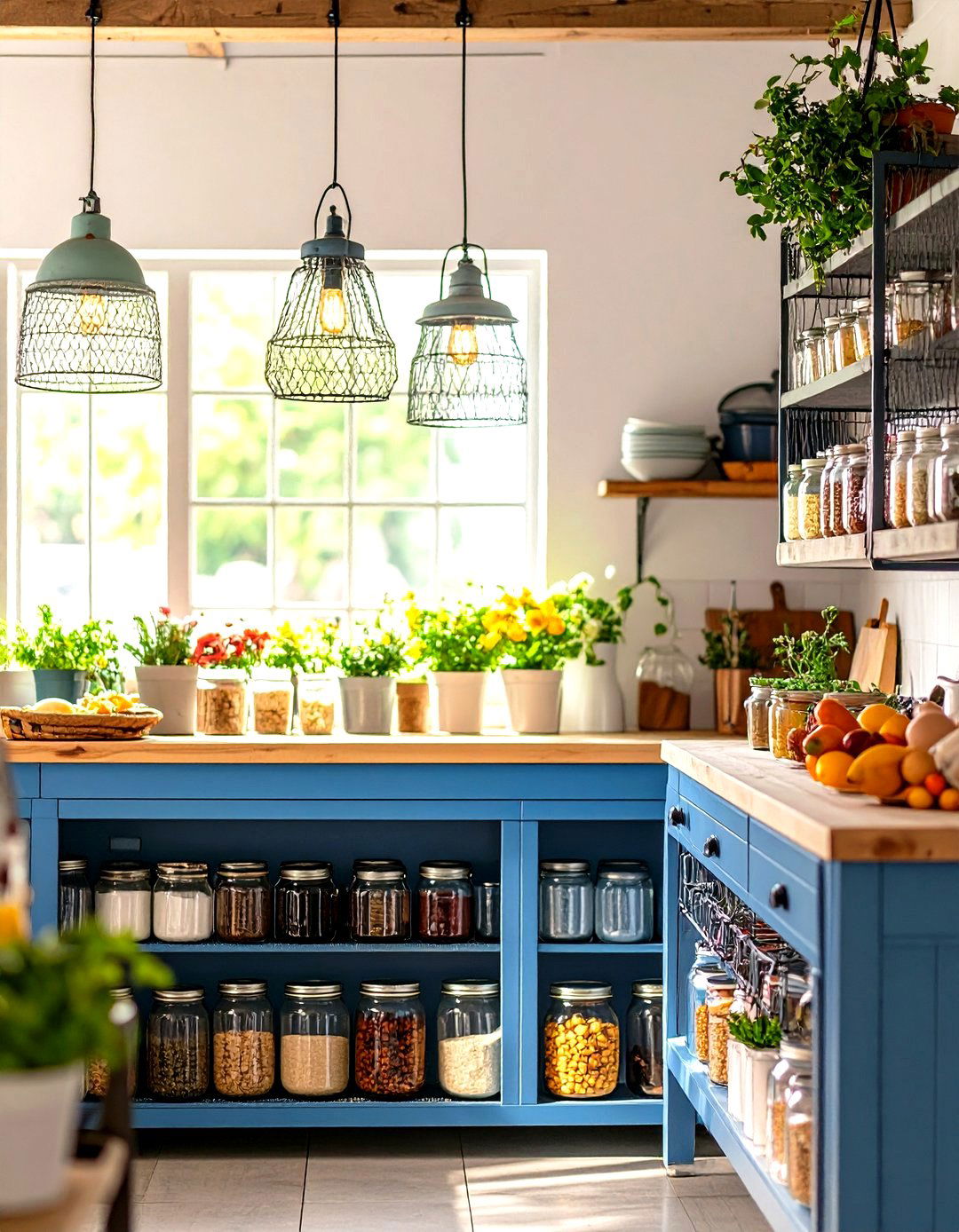 Chicken Wire and Mason Jar Display - 24 Rustic Wall Decor Ideas