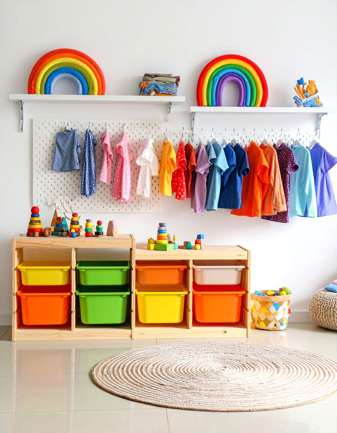 Childrens Playroom Organization - 24 Pegboard Ideas