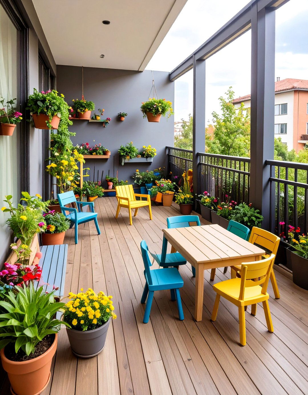 Childrens Safe Play Balcony Area - 24 Artificial Grass Balcony Design