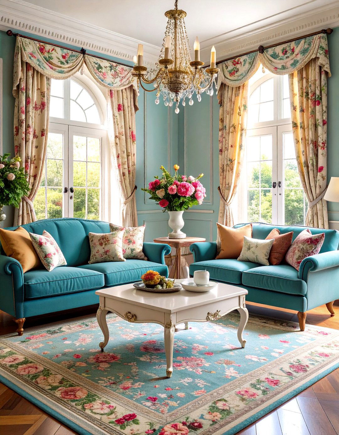 Chintz Floral Living Room - 24 1980s Living Room Ideas