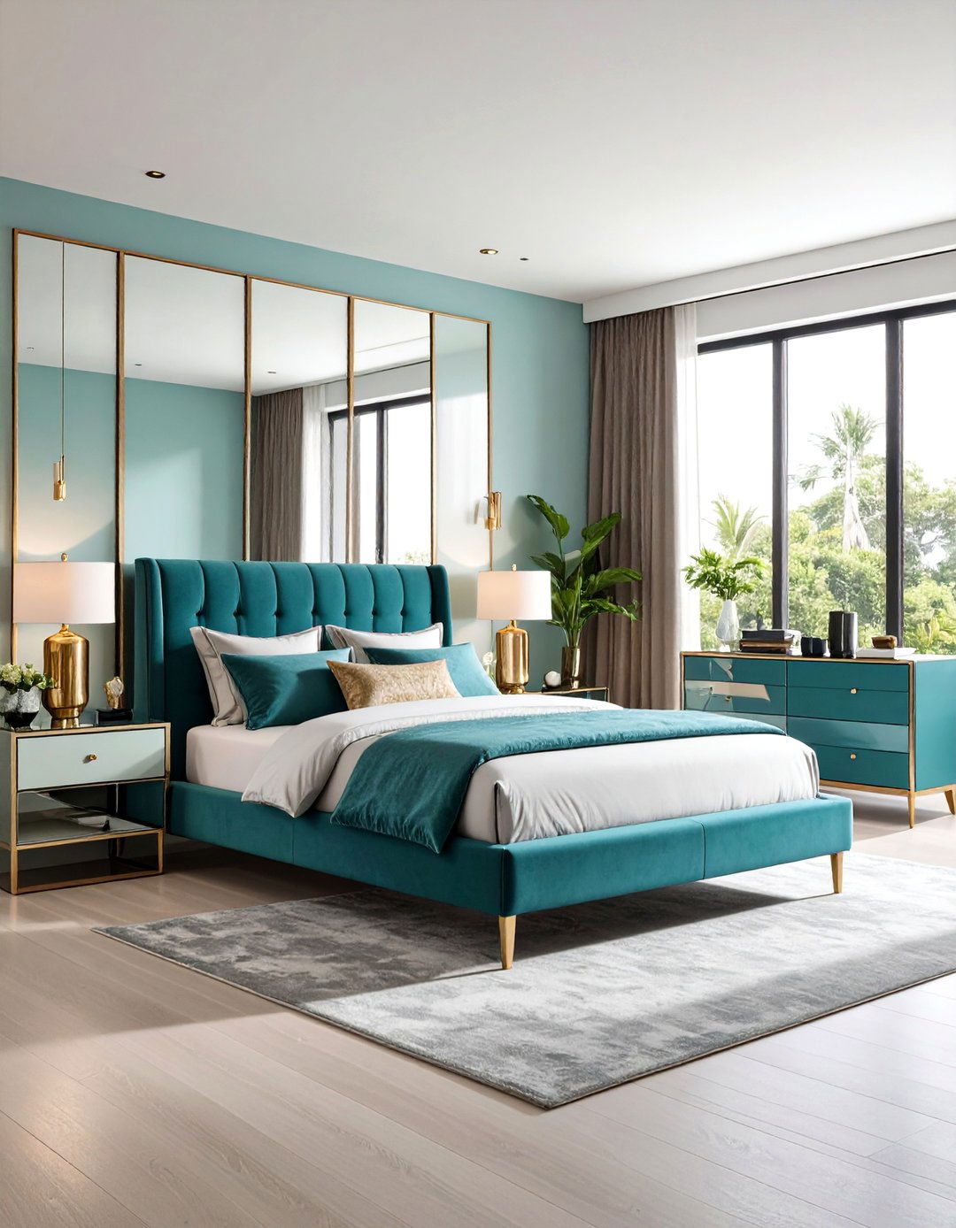 Chrome and Glass Furniture Mix - 24 80s Bedroom Ideas
