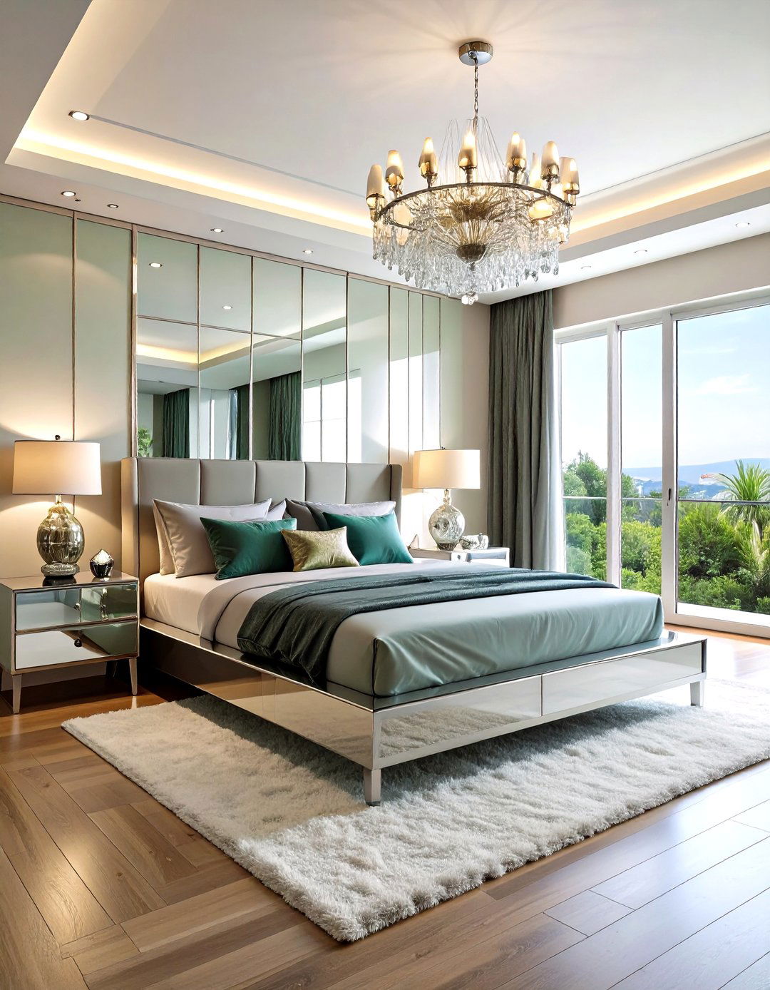 Chrome and Glass Glamour Suite - 24 60s Bedroom Ideas