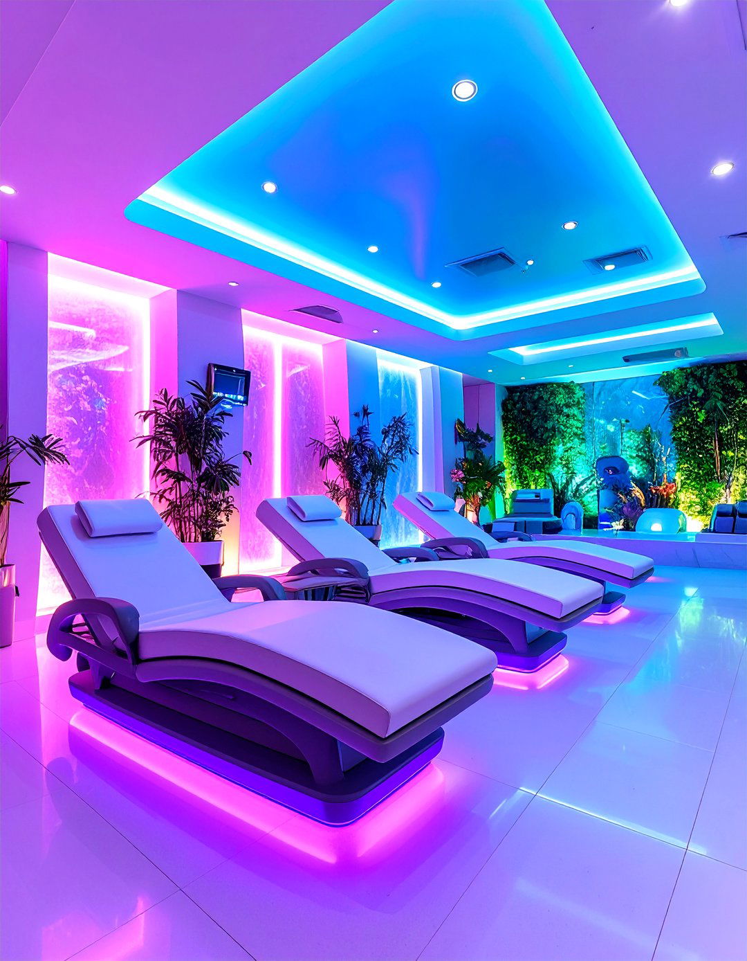 Chromotherapy Light Therapy Spa Room - 24 Spa Room Ideas