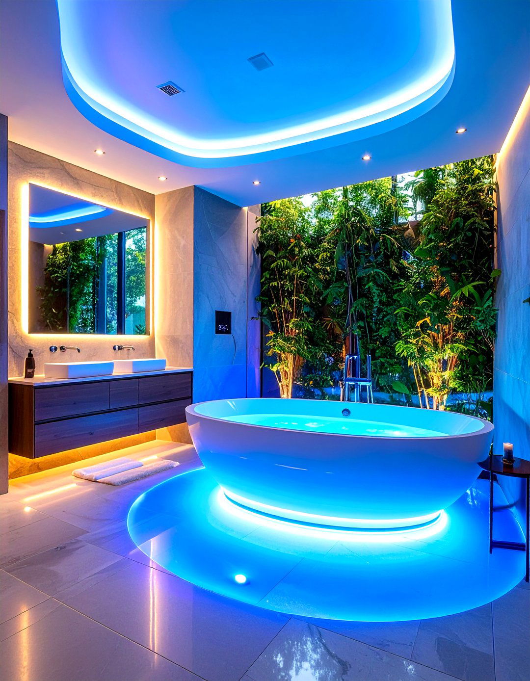 Chromotherapy Lighting With Color Psychology - 24 Spa Like Bathroom Ideas