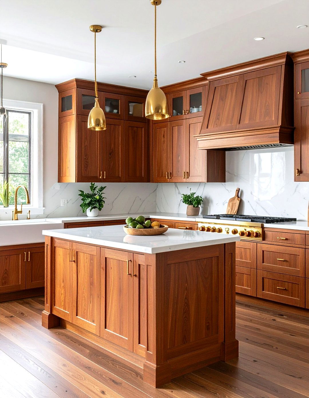 Cinnamon Stained Maple Cabinets with Warm Spice Tones - 24 Maple Kitchen Cabinets Ideas