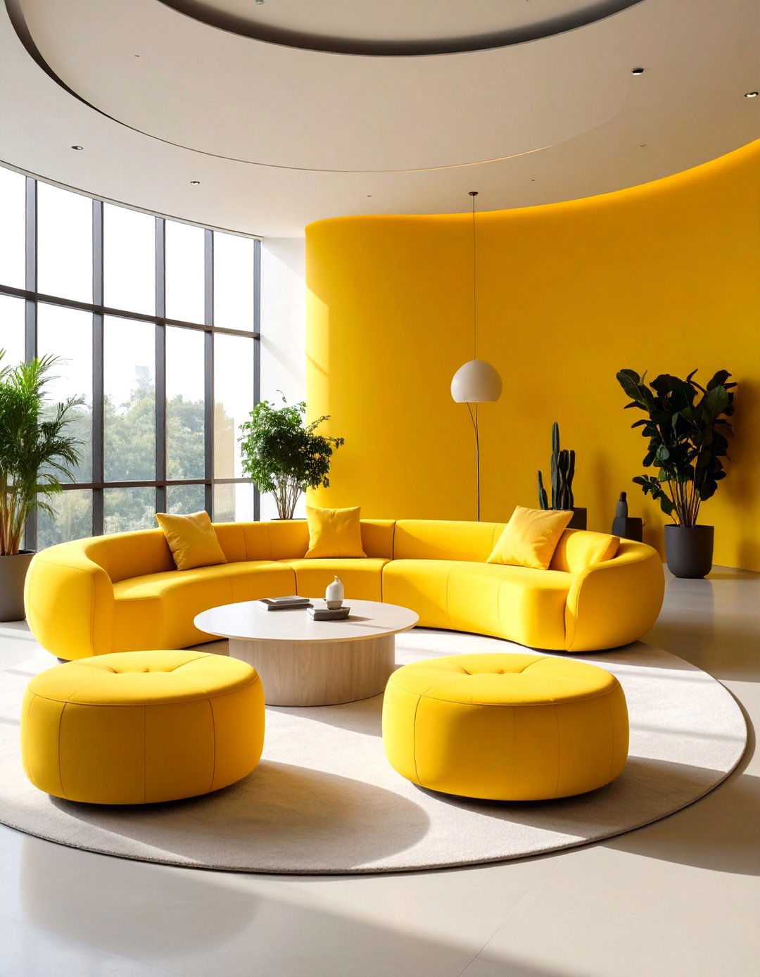 Circular Curved Conversation Pit - 24 Sunken Living Room Ideas