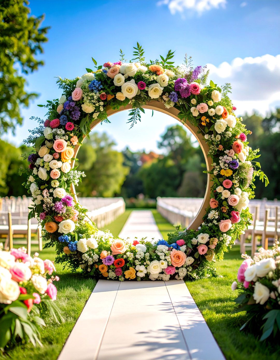 Circular Ring Wedding Altars - 24 Wedding Altar Ideas
