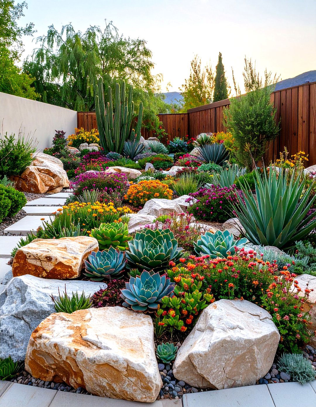 Circular Rock Garden with Alpine Plant Collection - 24 Round Garden Bed Ideas