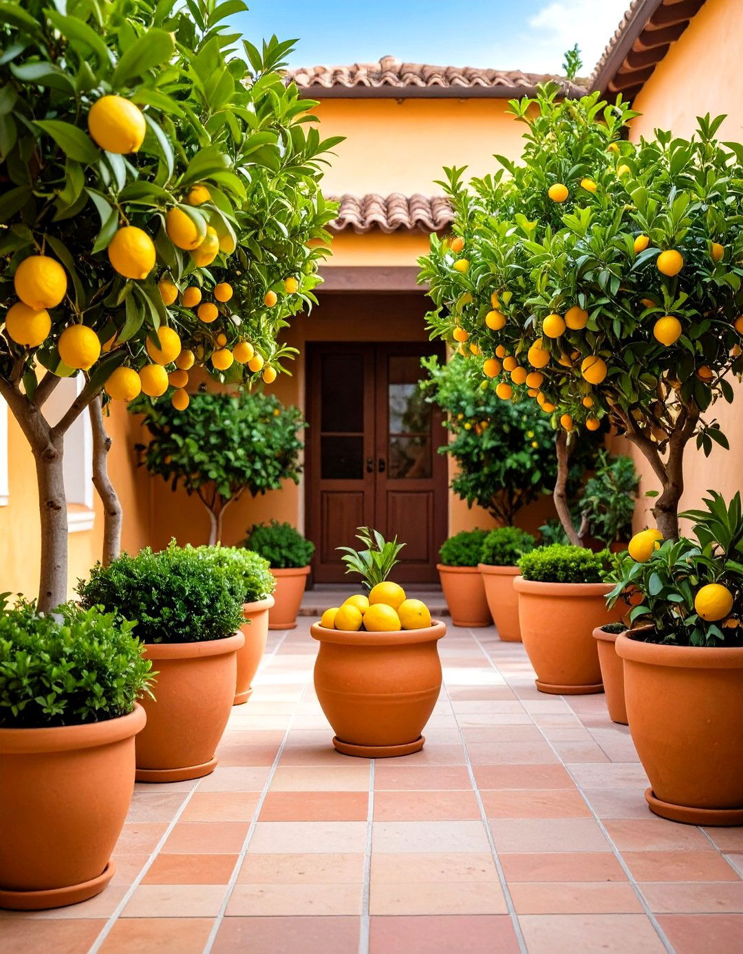 Citrus Orchard Container Garden - 24 Italian Garden Design Ideas