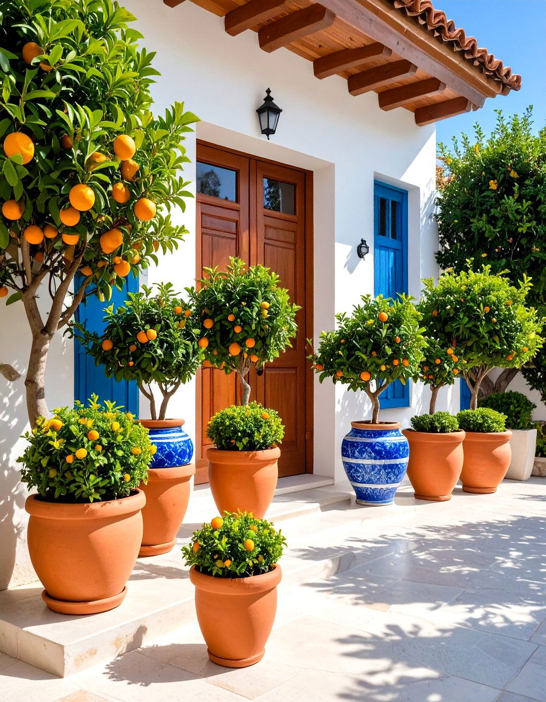 Citrus and Greenery Arrangement - 24 Spring Front Door Decor Ideas