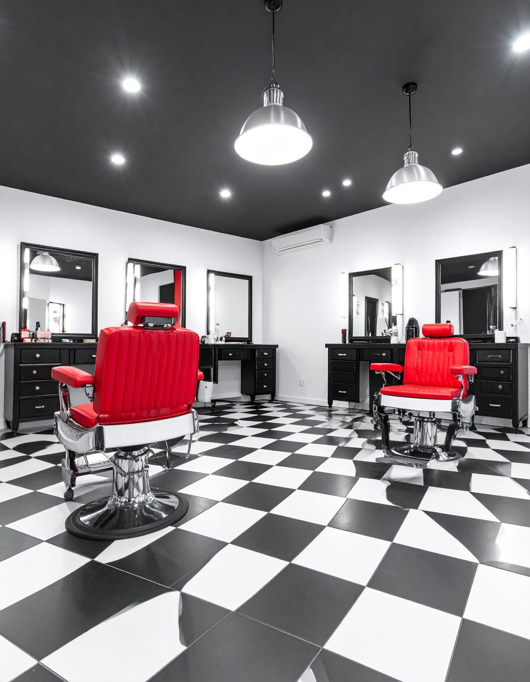 Classic Barbershop Office Style - 24 Man Cave Office Ideas