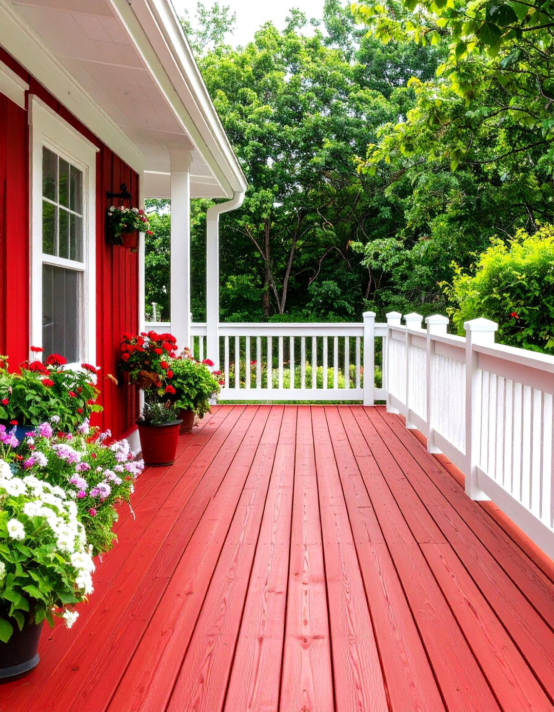 Classic Barn Red Statement - 24 Deck Color Ideas