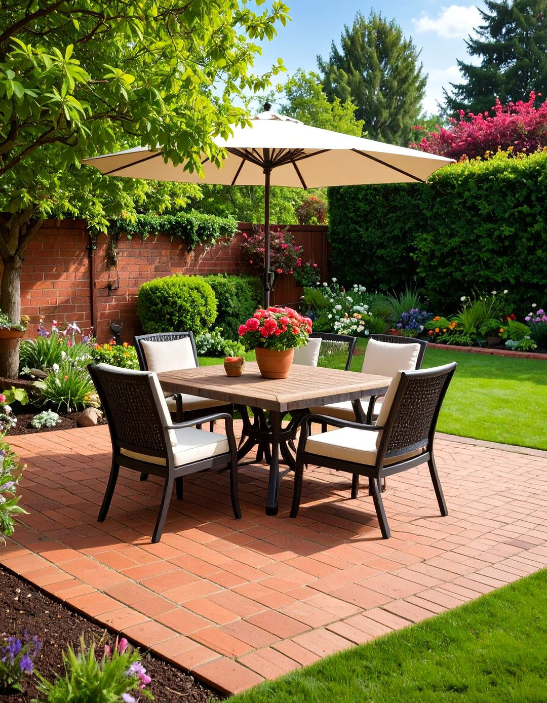 Classic Brick Patio Foundation - 24 Brick Landscaping Ideas