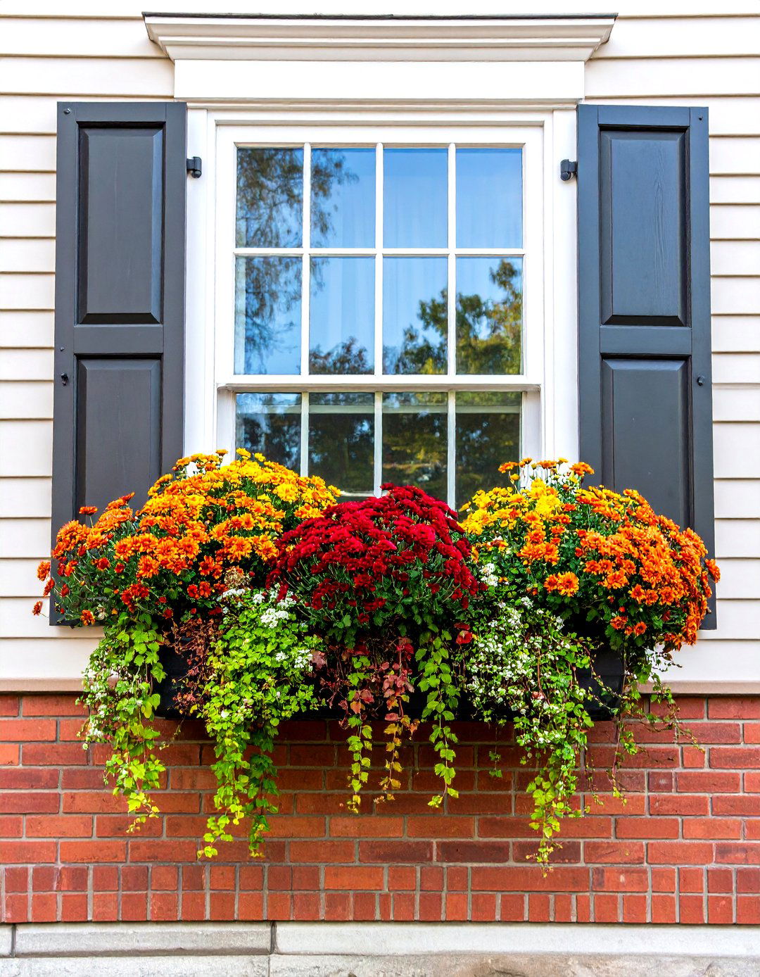 Classic Chrysanthemum Cascade - 24 Fall Window Box Ideas