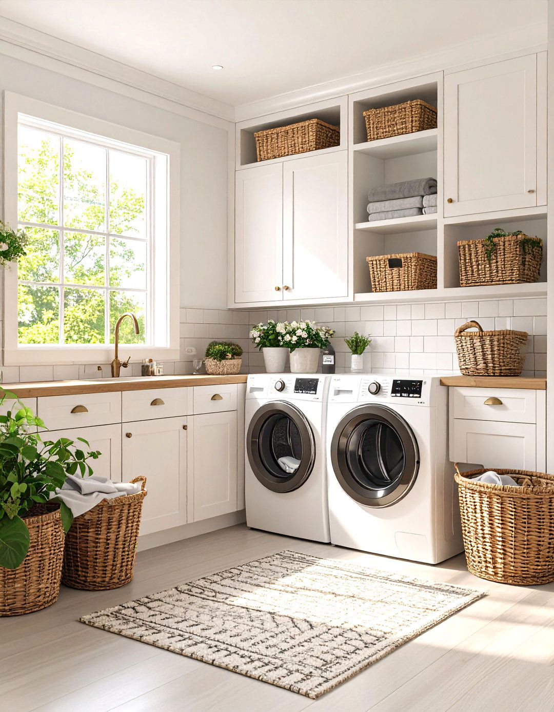 Classic Cottage Style Design - 24 Black and White Laundry Room Ideas