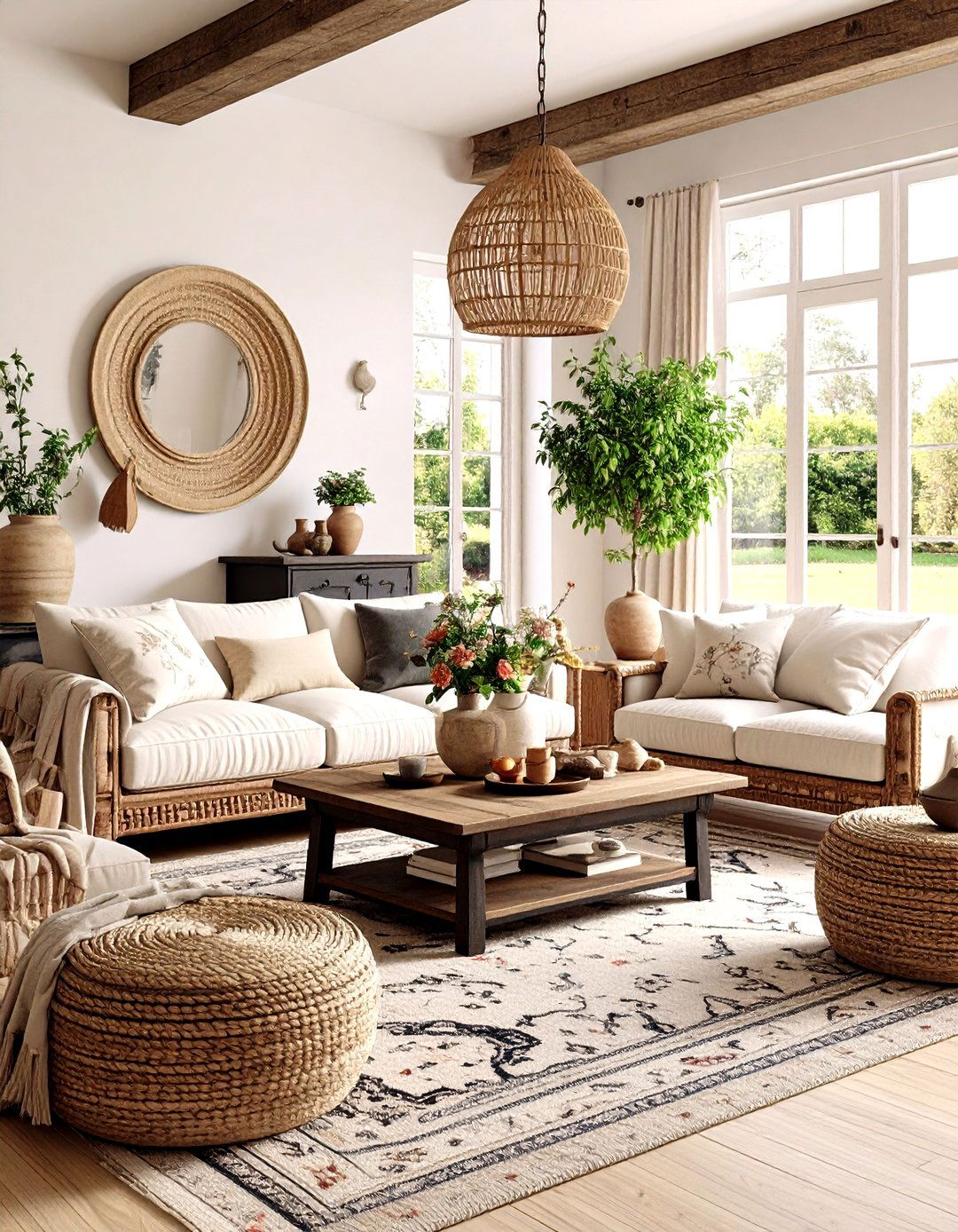 Classic English Country Black and Beige Living Room - 24 Black and Beige Living Room Ideas