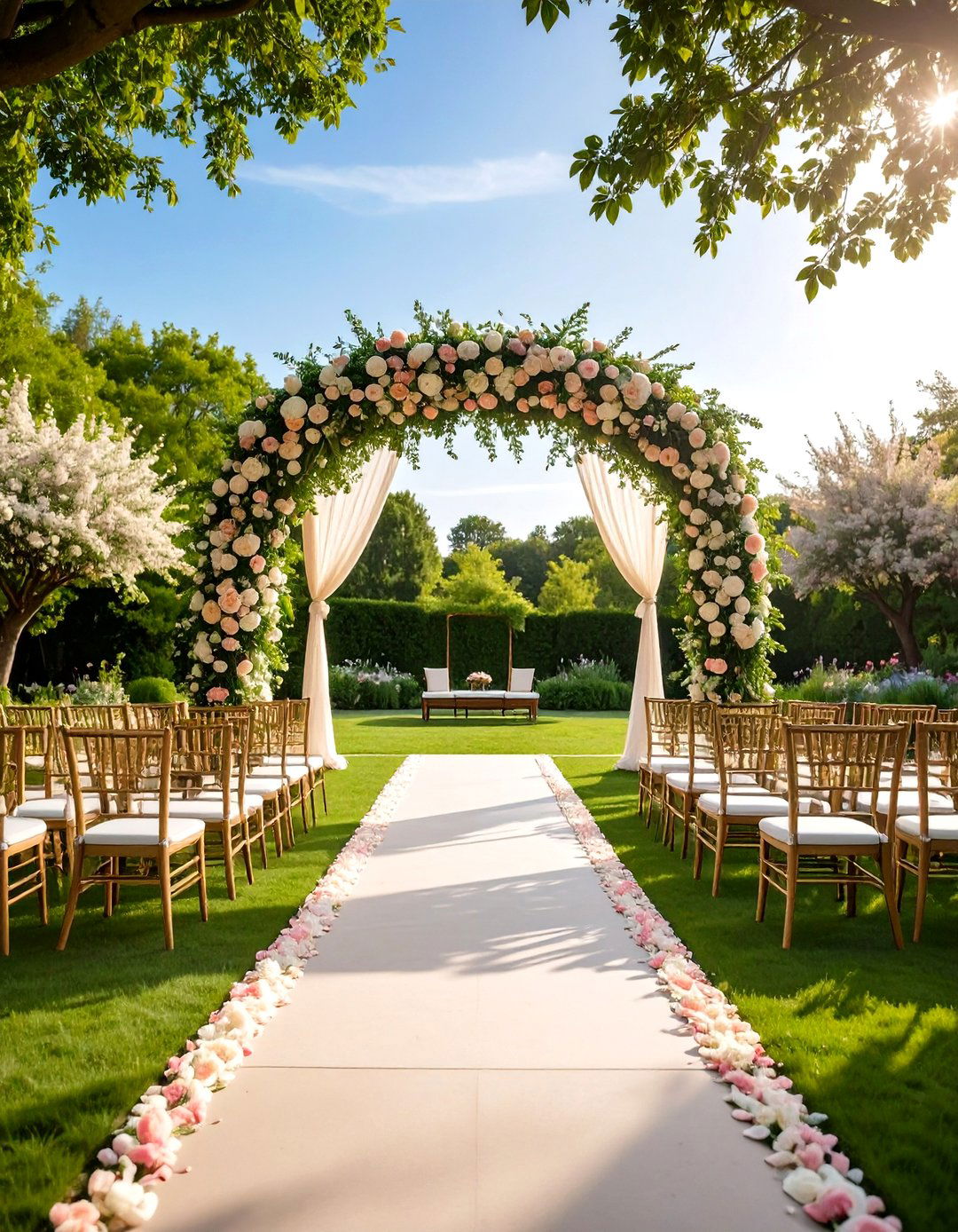 Classic Floral Arch Wedding Altars - 24 Wedding Altar Ideas