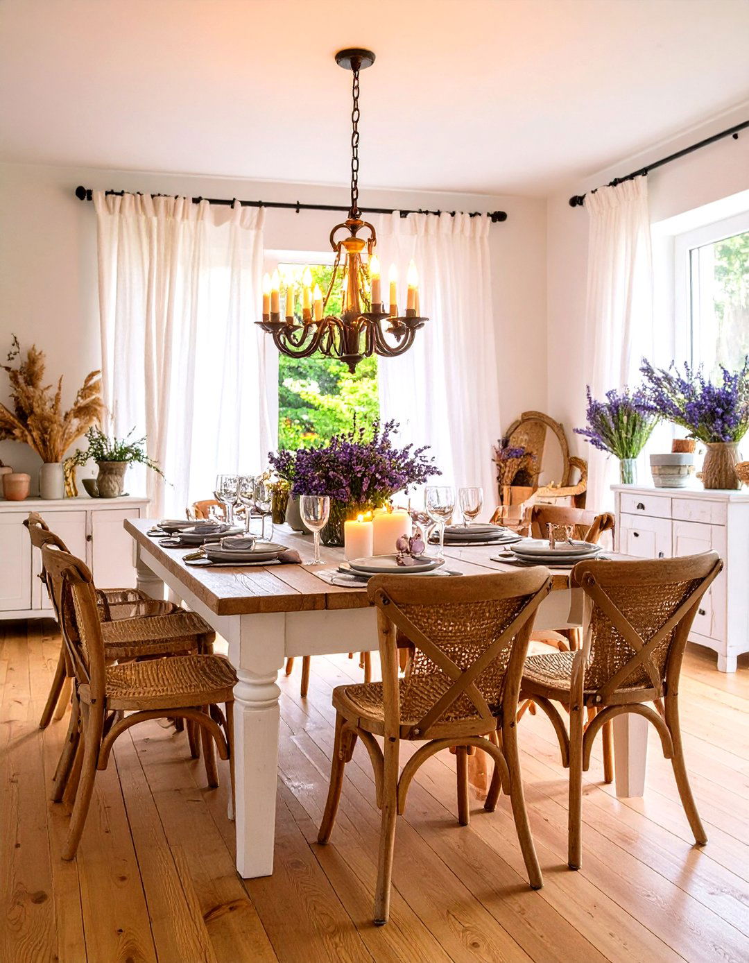 Classic French Country Farmhouse Table Setting - 24 Parisian Dining Room Ideas