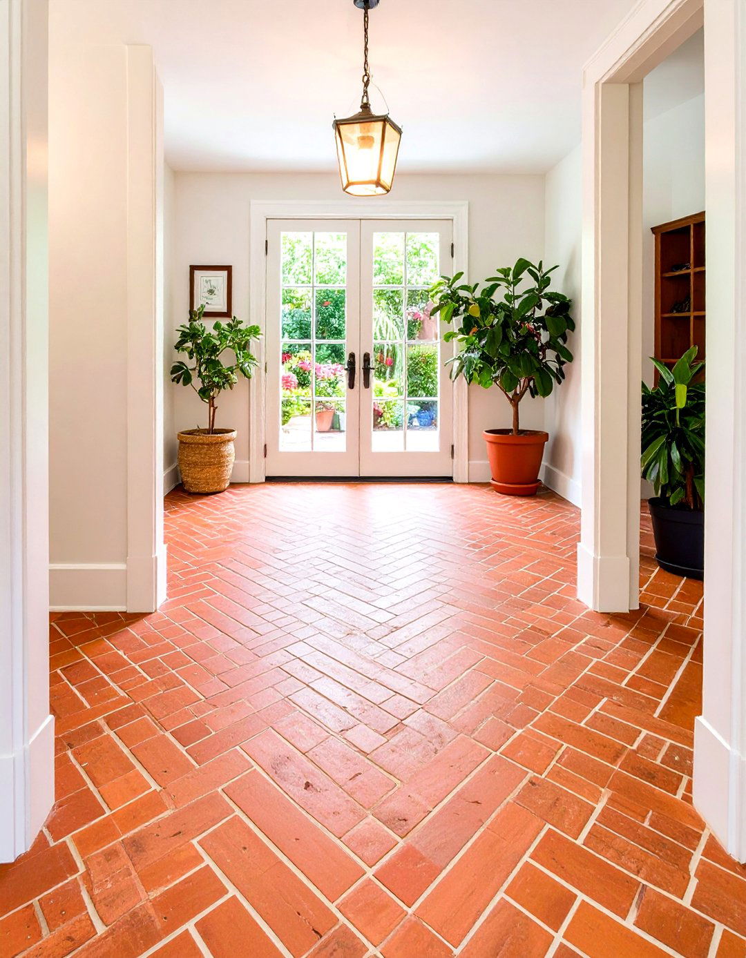 Classic Herringbone Brick Pattern - 24 Mudroom Tile Floor Ideas