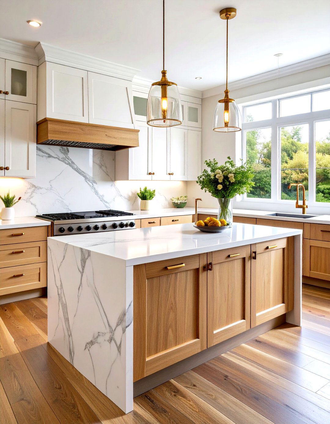 Classic Marble White Options - 24 what color countertops go with oak cabinets