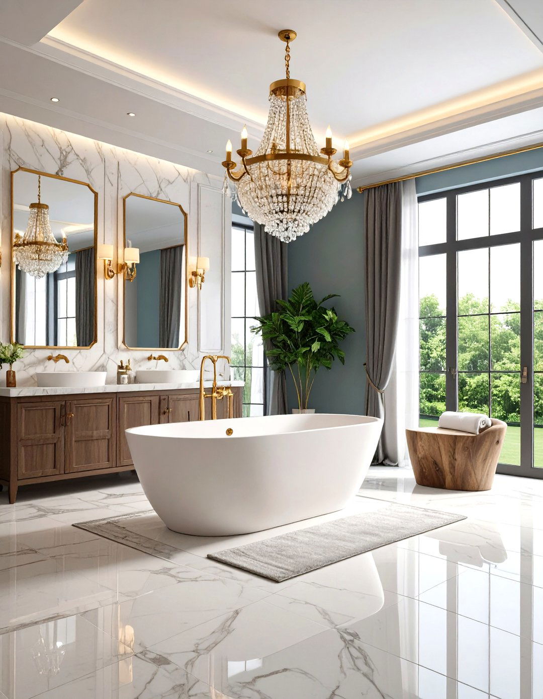 Classic Master Bathroom Spa - 24 Traditional Interior Design Ideas