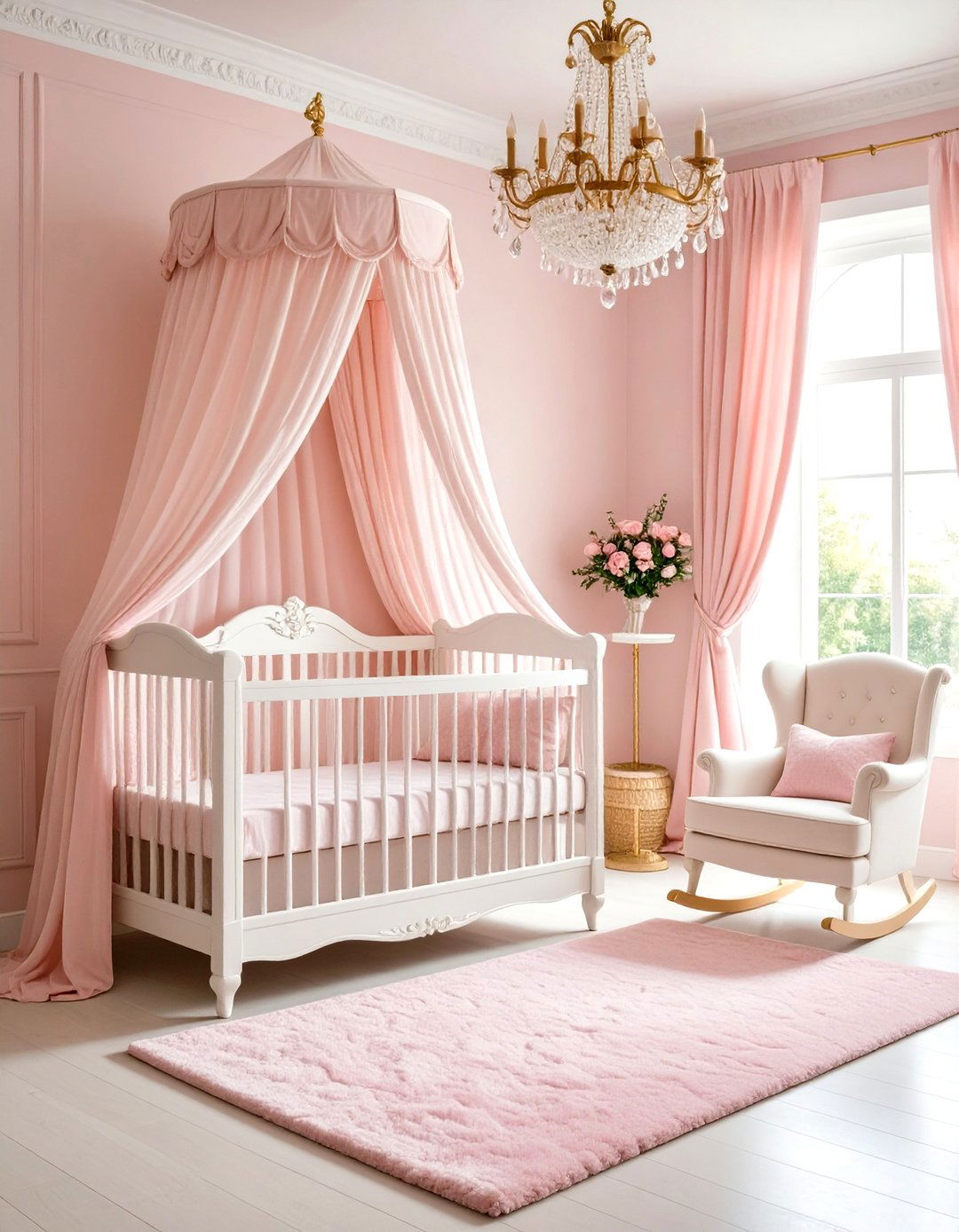 Classic Pink Princess Palace Nursery - 24 Princess Nursery Ideas