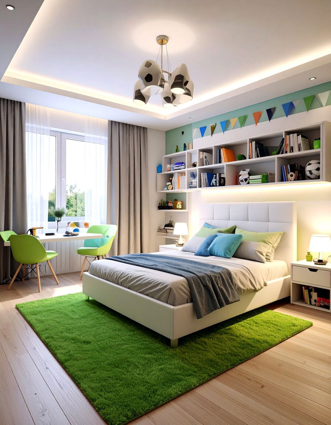 Classic Soccer Field Bedroom Design - 24 Soccer Themed Bedroom Ideas