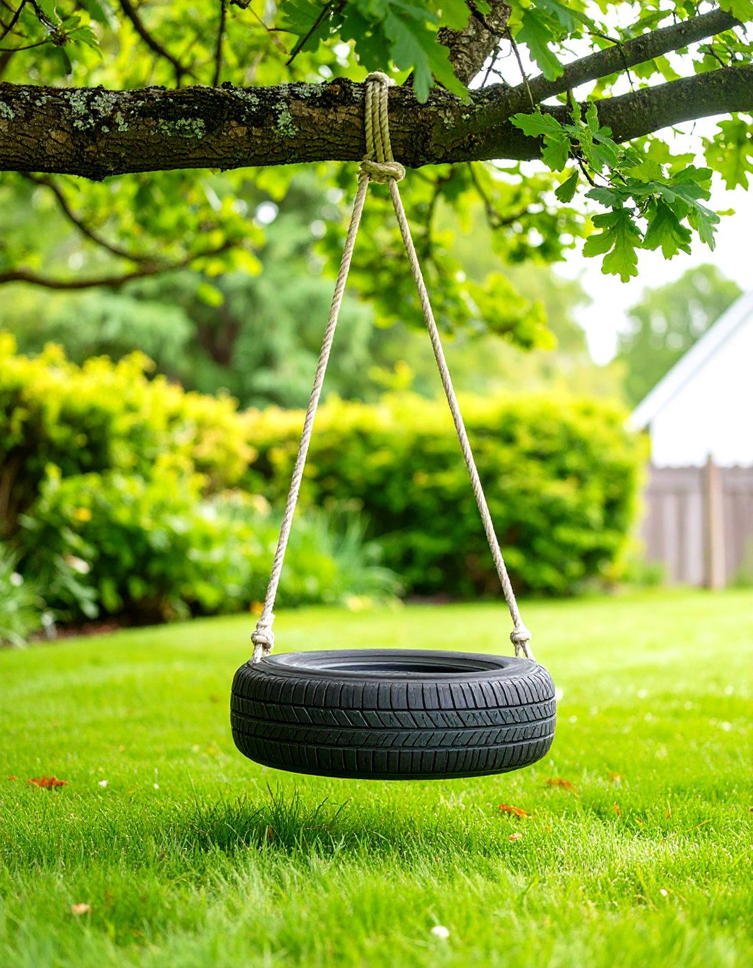 Classic Vertical Rope Tire Swing - 24 Tire Swing Ideas
