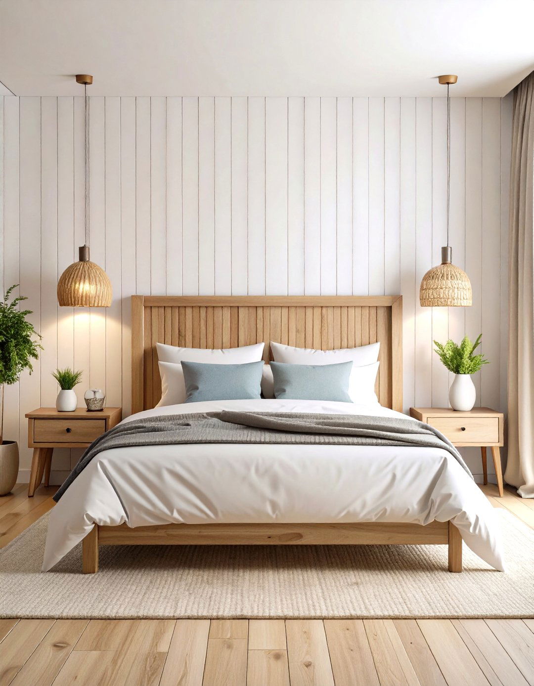 Classic White Bedroom Accent Wall - 24 Board and Batten Wall Ideas