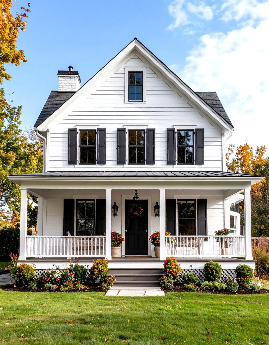 Classic White Farmhouse Exterior - 24 Exterior House Colors & Inspiration