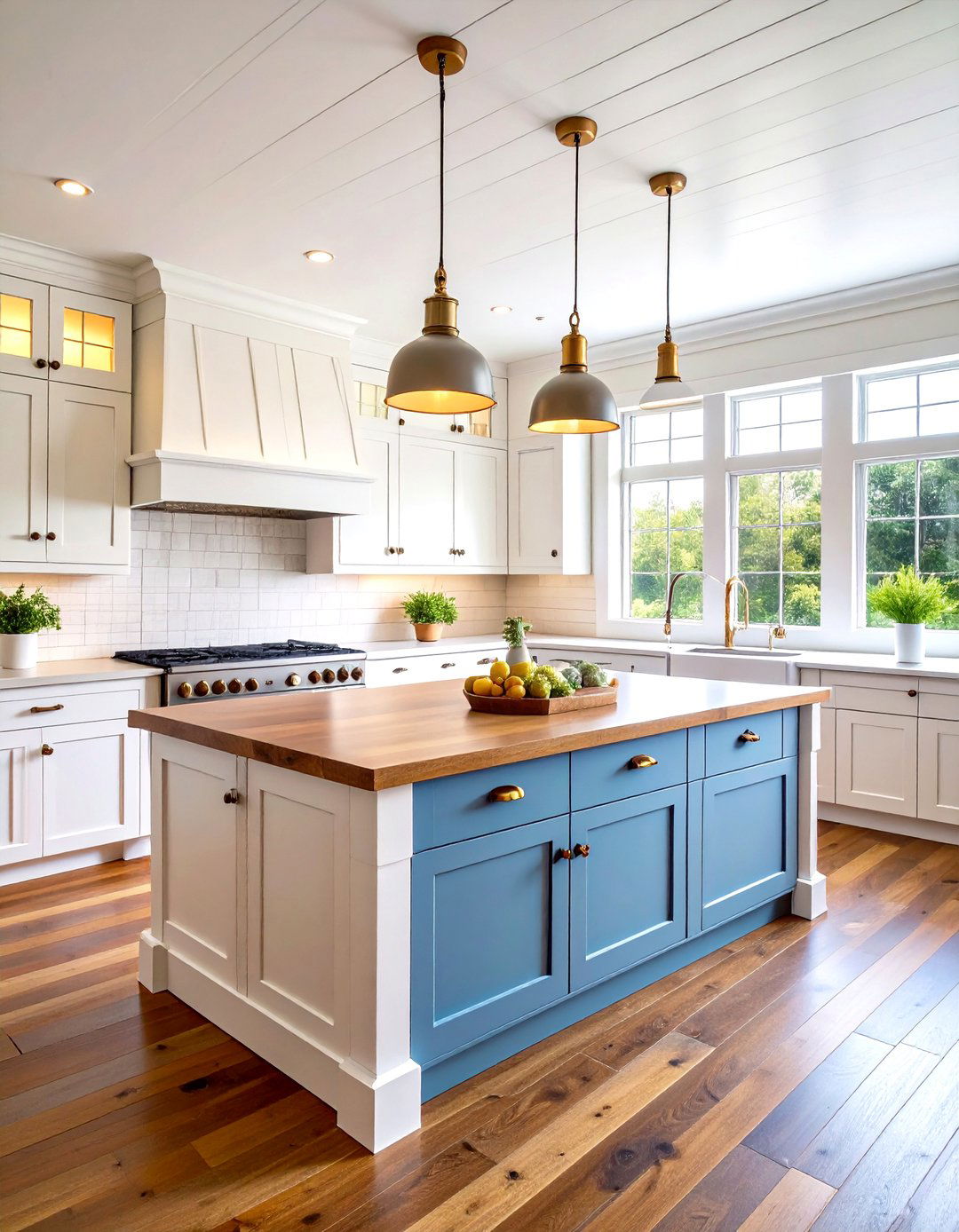 Classic White Farmhouse Shiplap Kitchen Island - 24 Shiplap Kitchen Island Ideas