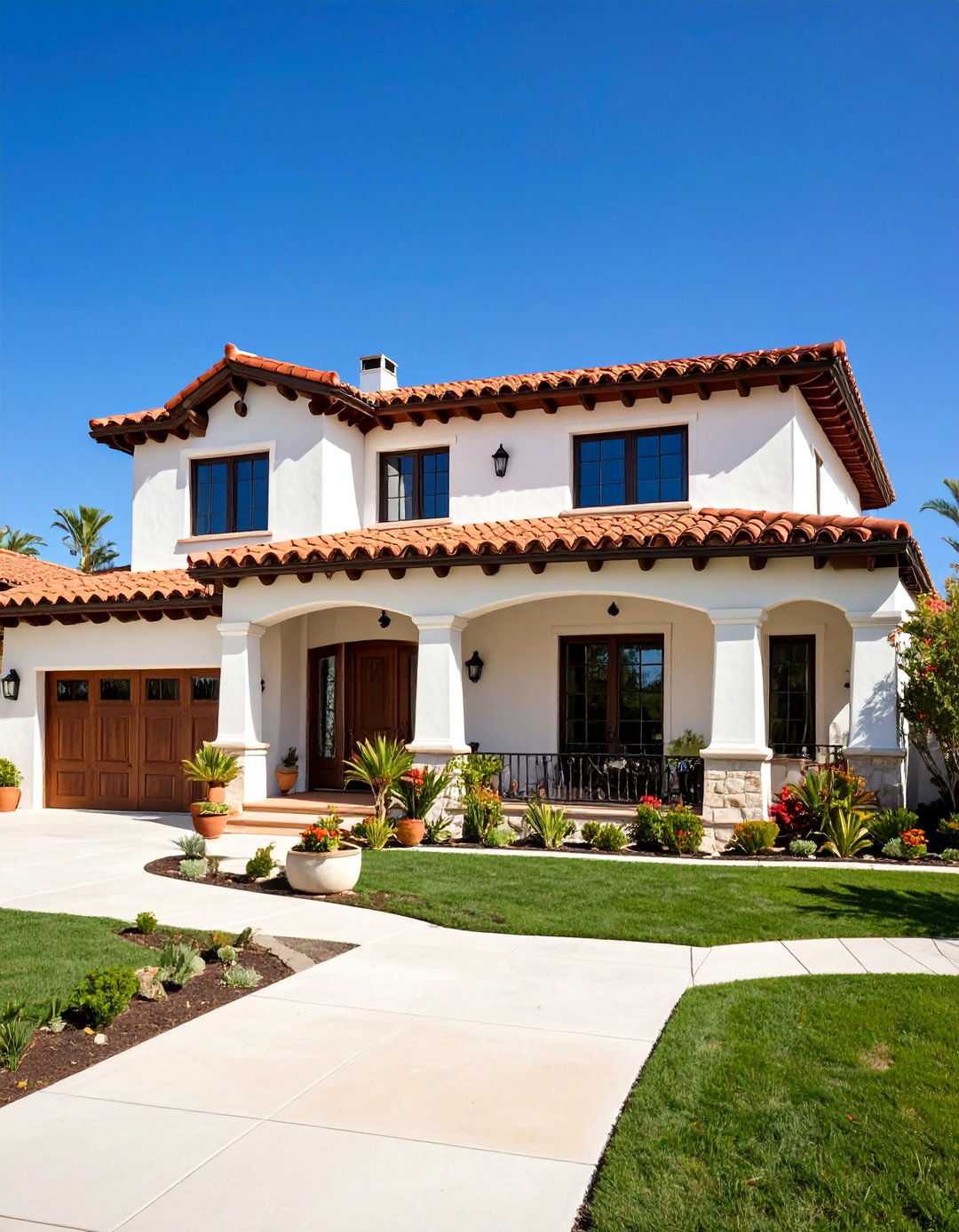Classic White Stucco with Terracotta Roof Design - 24 spanish bungalow exterior ideas