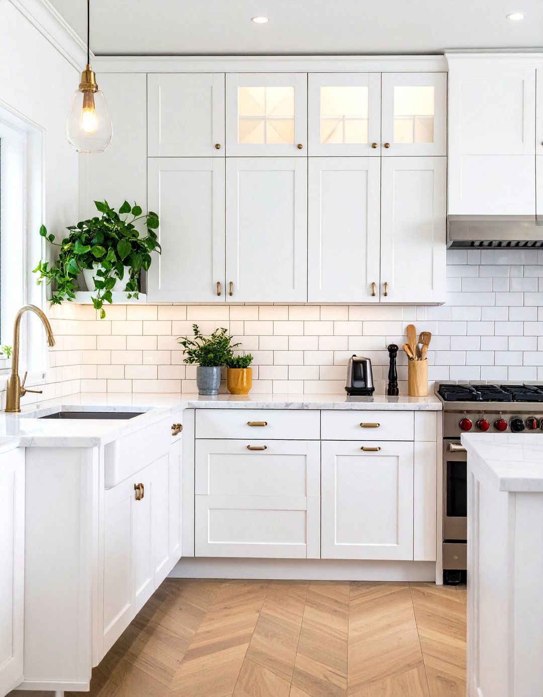 Classic White Subway Tile Backsplash with Timeless Appeal - 24 Kitchen Backsplash Ideas