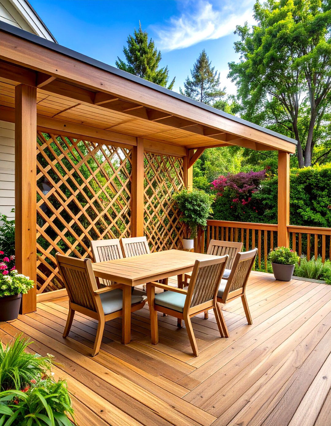 Classic Wood Lattice Panels - 24 Deck Skirting Ideas