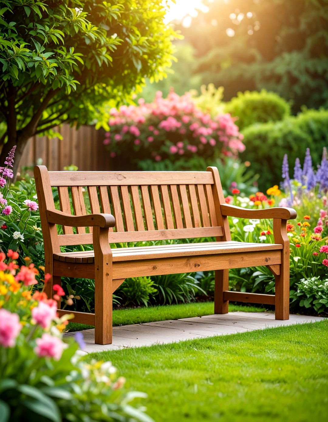 Classic Wooden Garden Bench - 24 Garden Bench Ideas